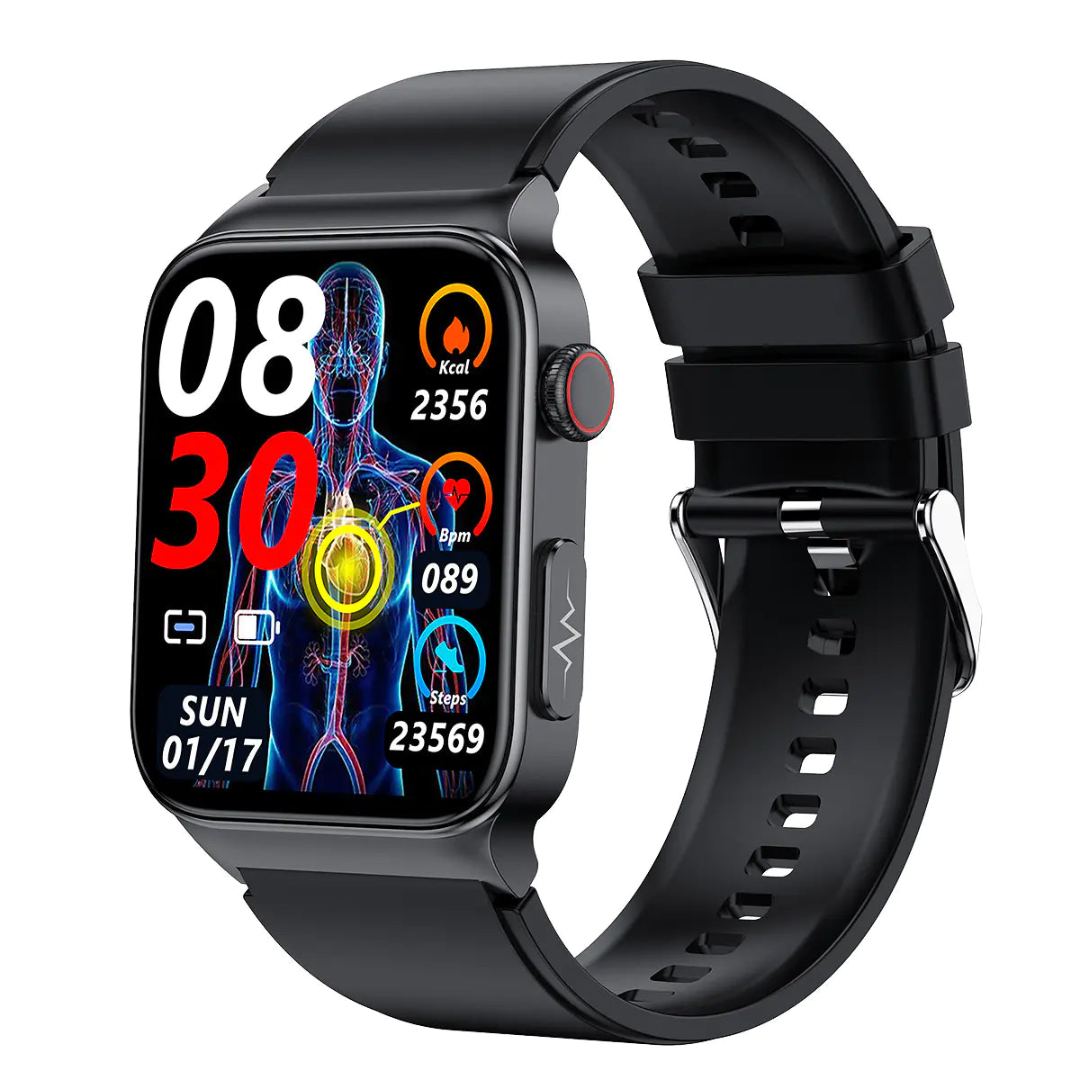 E500 Smart Watch with Heart Rate and Temperature Monitor