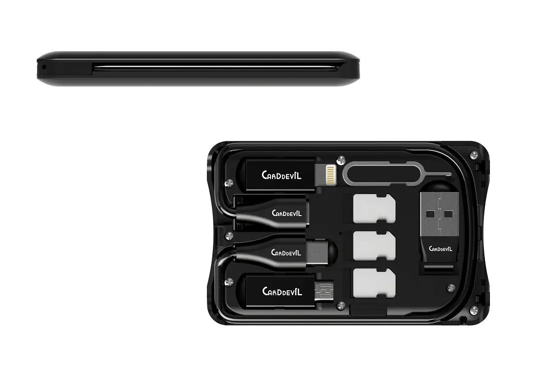 SIM Card Storage Tool Set with Slim Multi-Function Cable