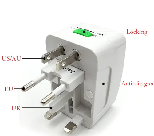 Universal Travel Adapter with Multiple Functions
